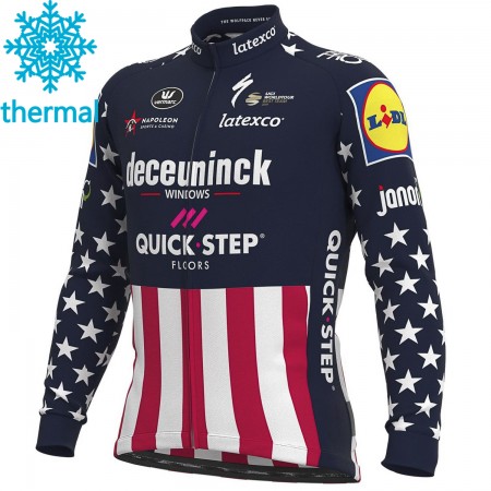 Maillot Cyclisme 2021 Deceuninck-Quick-Step Hiver Thermal Fleece N004